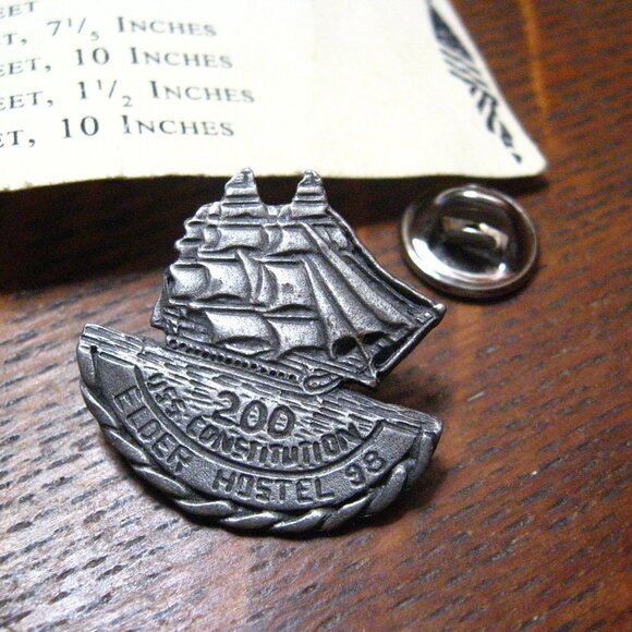 USS Constitution 1998 Anniversary Lapel Pin Card - Picture 4 of 9